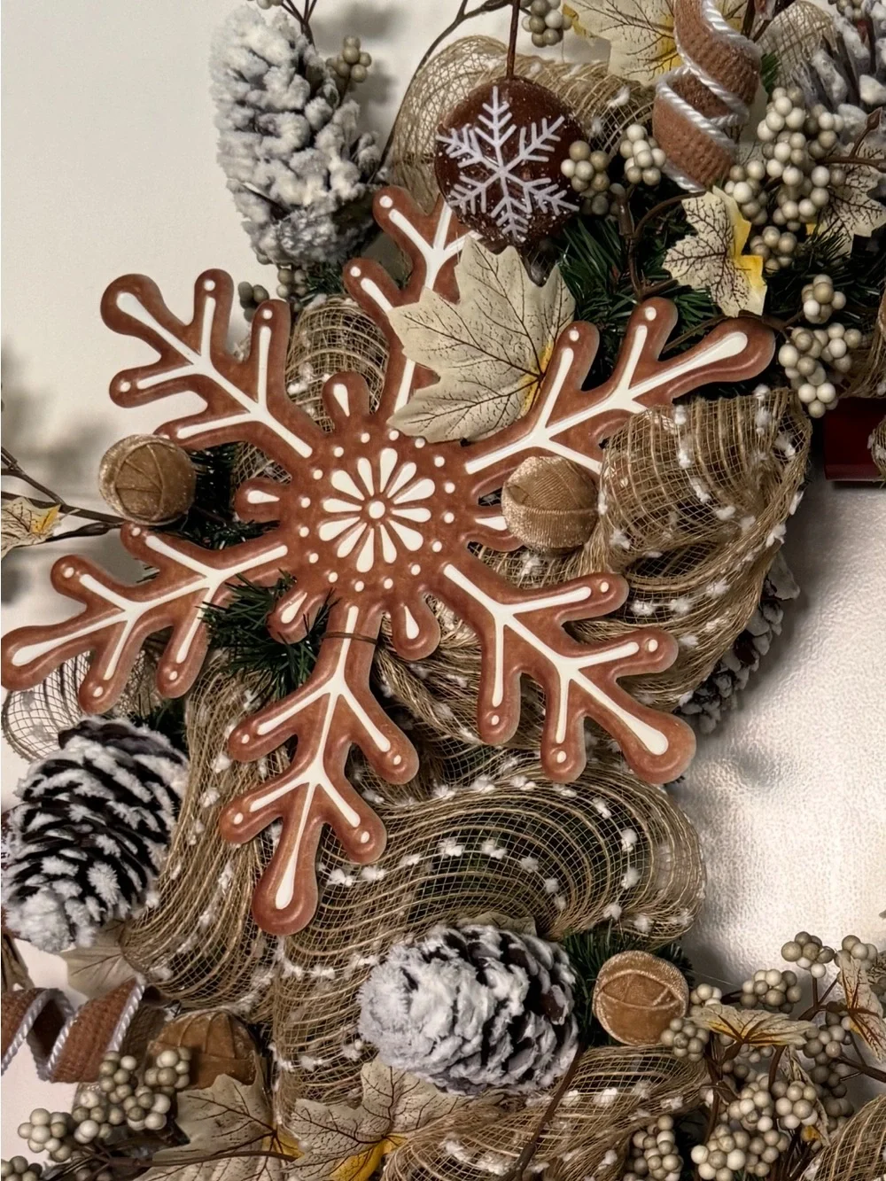 GINGERBREAD Nutcracker Holiday Wreath - Decorative Home Holiday Accent